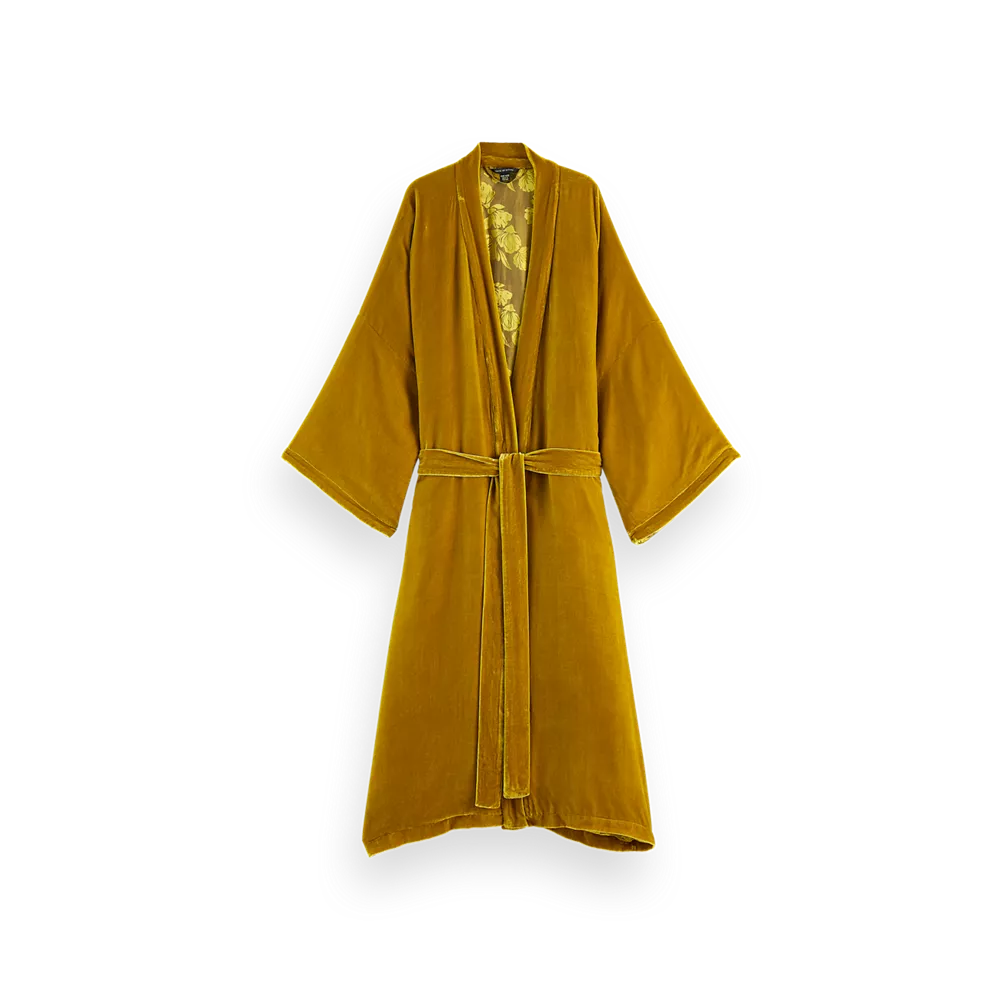 House of Rituals Saigon Collection Kimono Long viscose silk velvet kimono