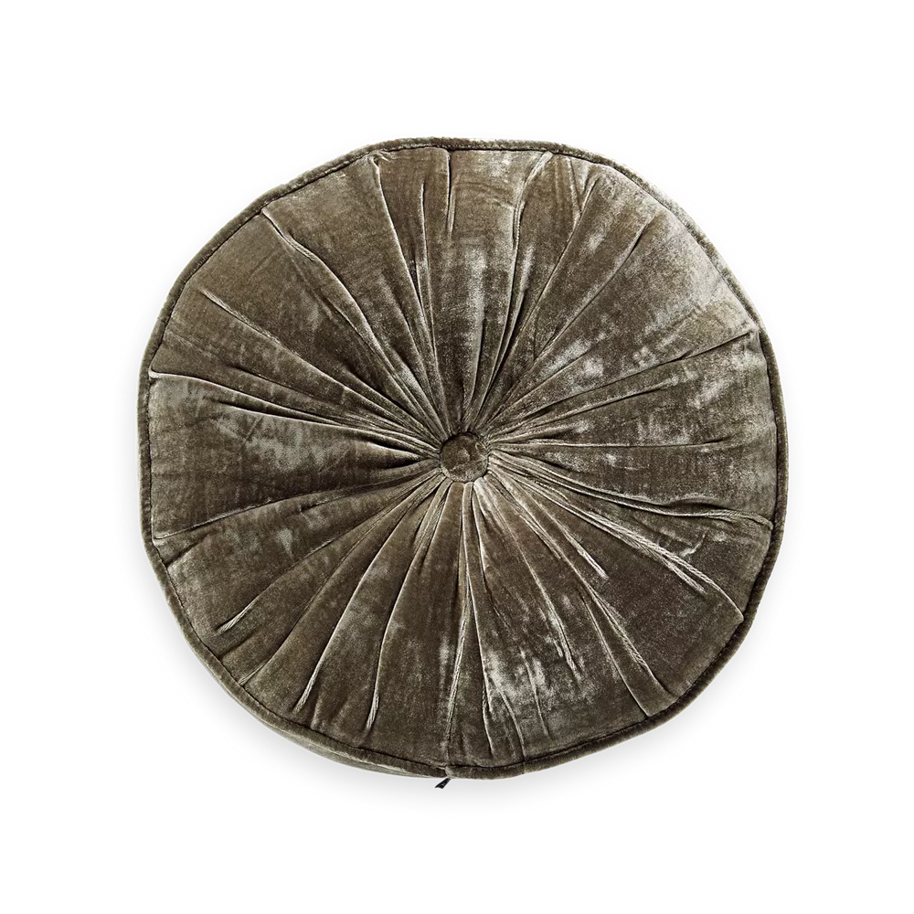 House of Rituals Saigon Collection Round Cushion viscose silk velvet round cushion