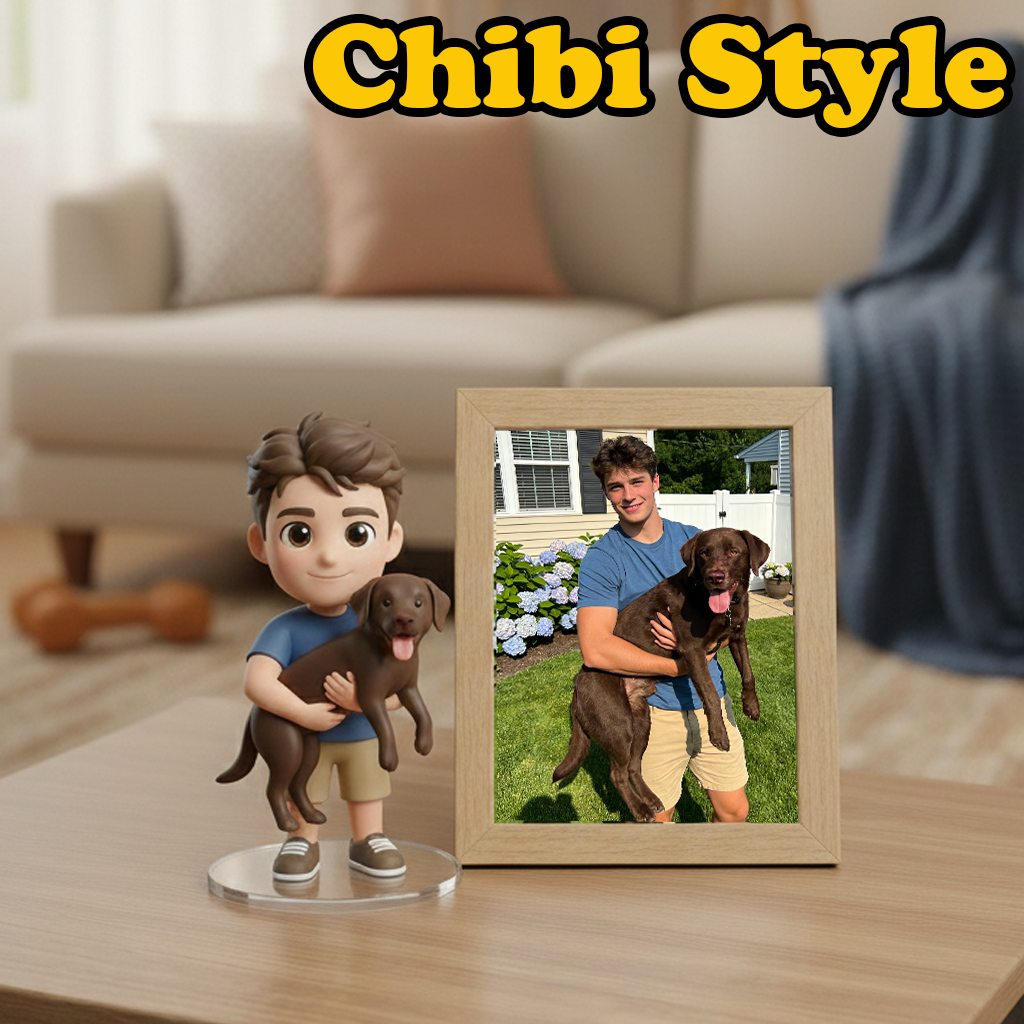 Custom Made 3D Mini Keychain Figure with Your Face Perfect for Gifting | KibiFig