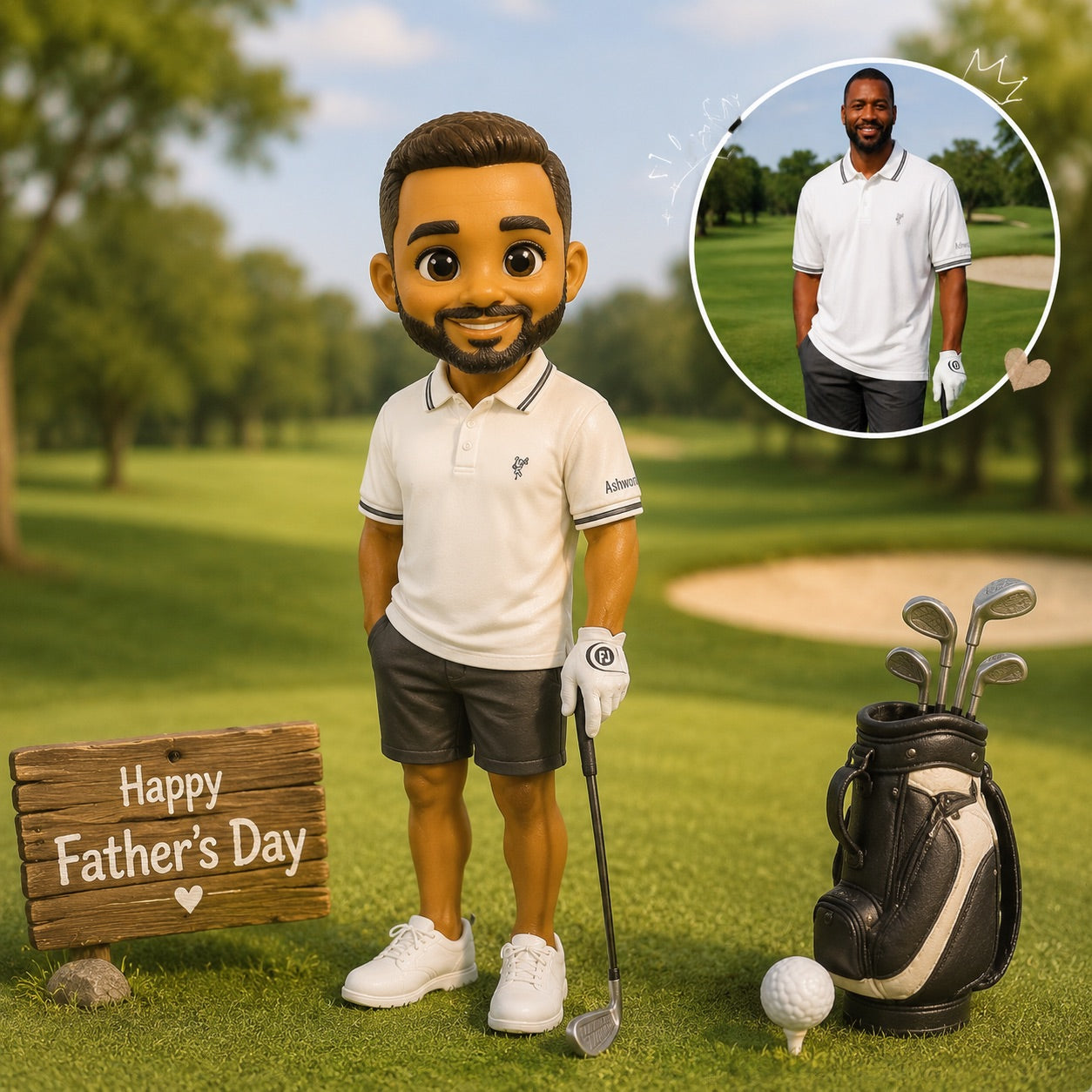 Custom Dad & Kids Figurine - Personalized 3D Figurine from Photo