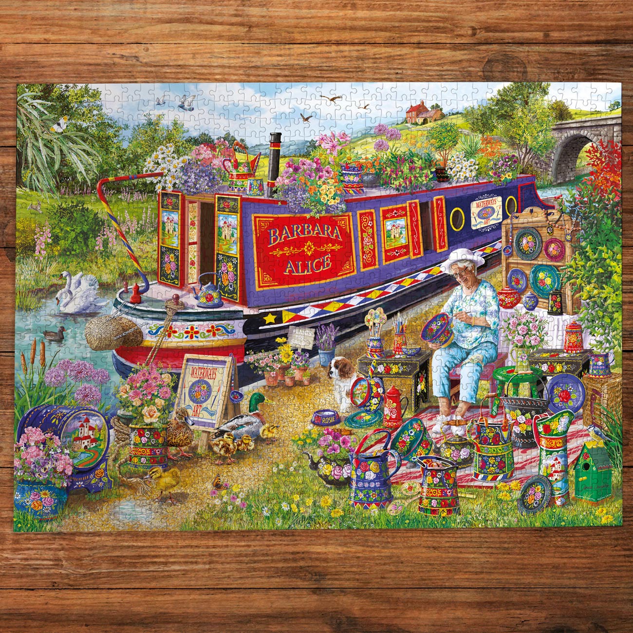 Canal Boat Blooms Extra Large