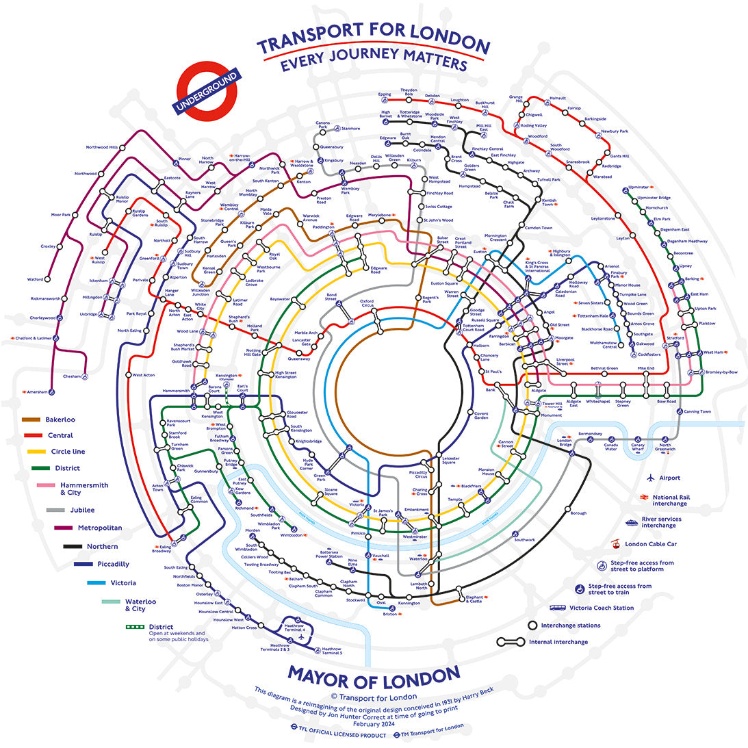 TfL Circular Underground Map