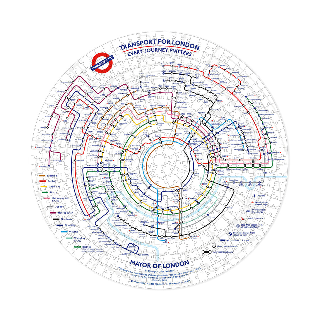 TfL Circular Underground Map
