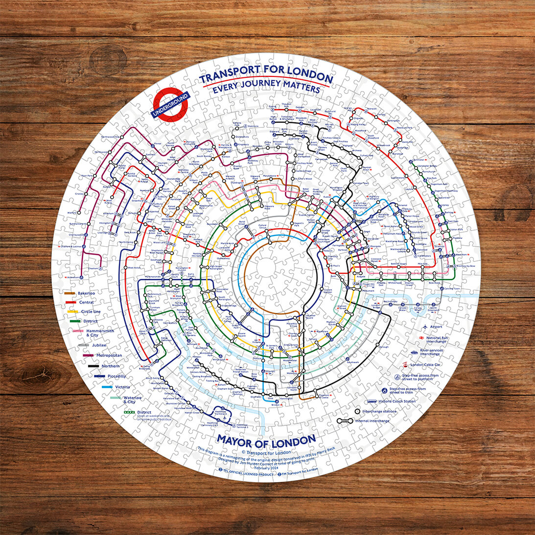 TfL Circular Underground Map