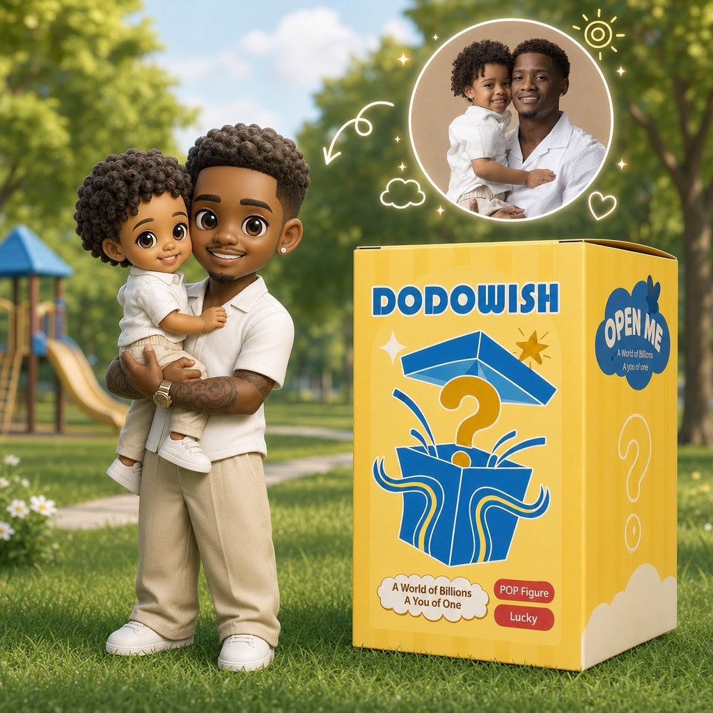 Custom Dad & Kids Figurine - Personalized 3D Figurine from Photo
