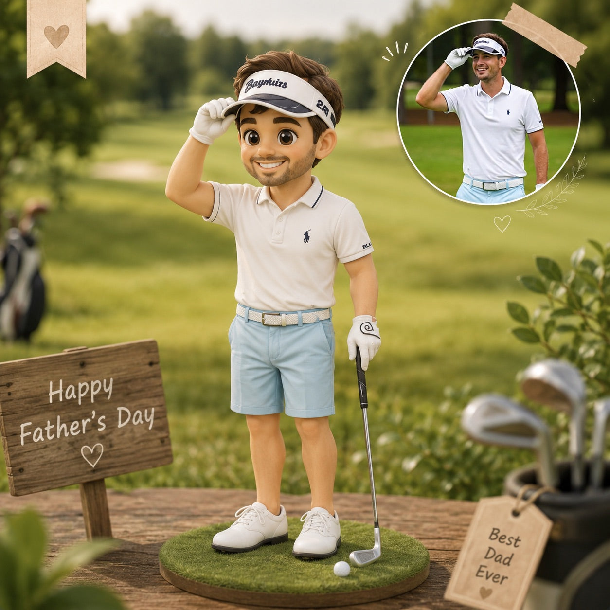 Custom Dad & Kids Figurine - Personalized 3D Figurine from Photo
